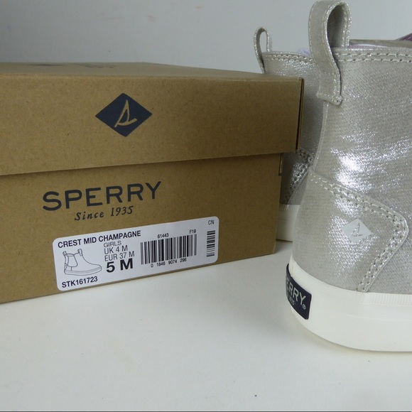 Sperry Crest Mid Champagne Sneaker Bootie Boot NIB - Picture 7 of 7